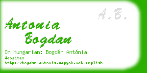 antonia bogdan business card